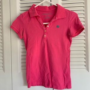 pink aeropostale polo shirt